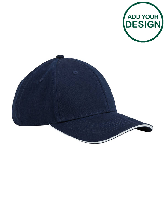 EarthAware® classic organic cotton 6-panel cap – sandwich peak