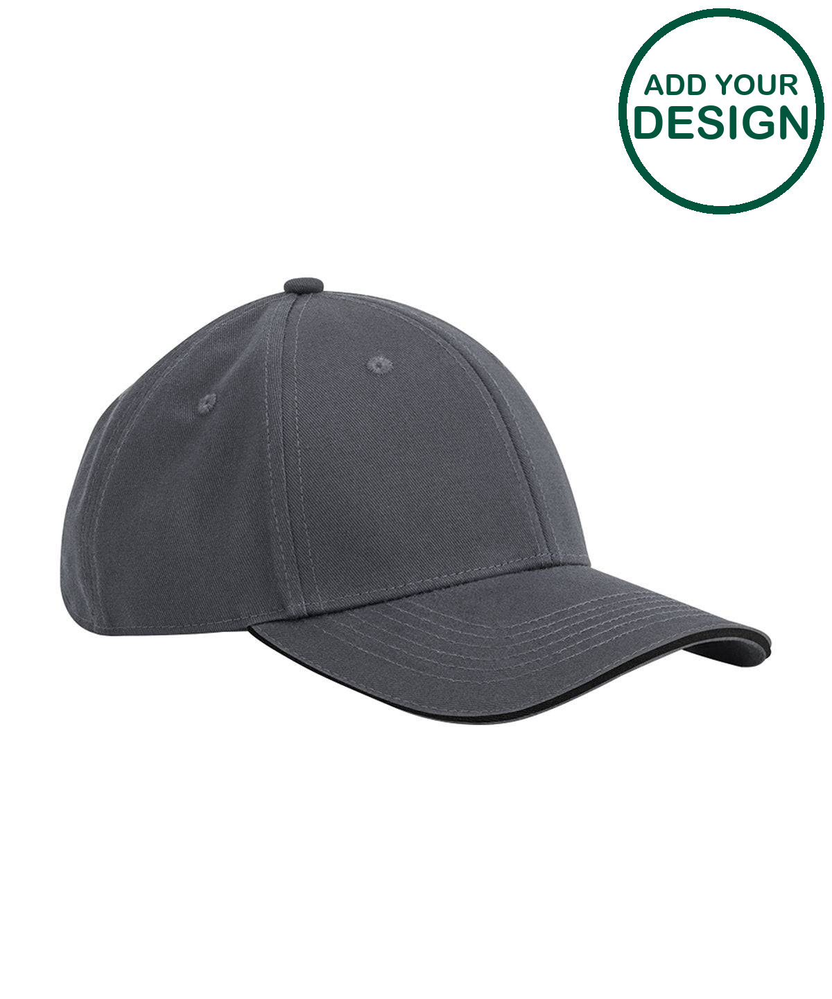EarthAware® classic organic cotton 6-panel cap – sandwich peak