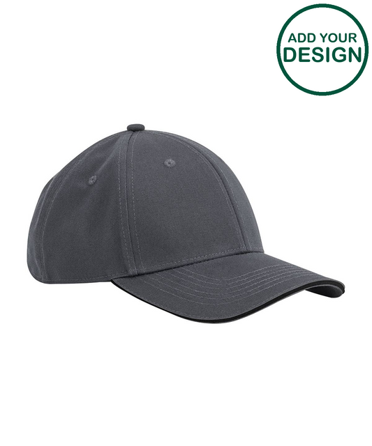 EarthAware® classic organic cotton 6-panel cap – sandwich peak