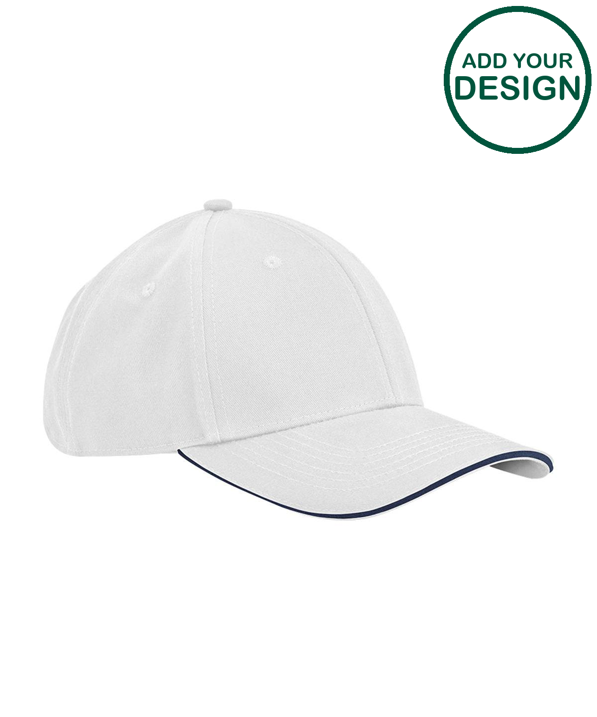 EarthAware® classic organic cotton 6-panel cap – sandwich peak