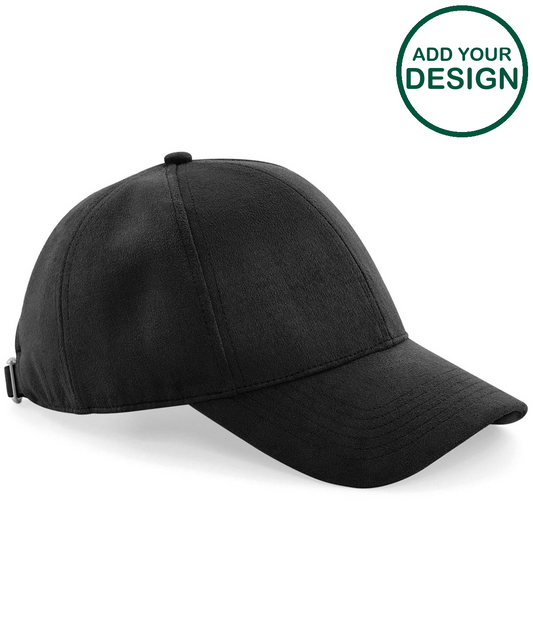 Faux suede 6-panel cap