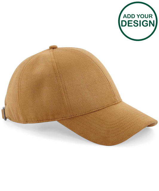 Faux suede 6-panel cap