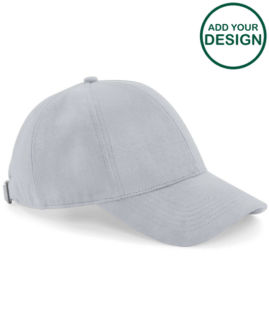 Faux suede 6-panel cap