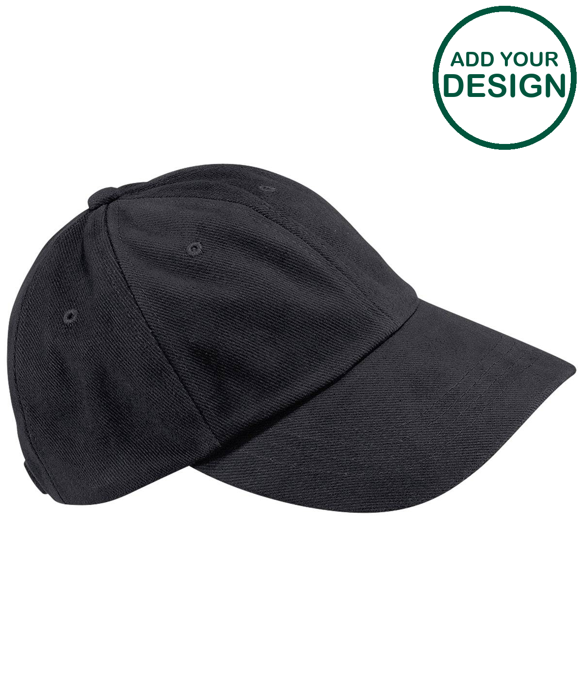 Low-profile heavy brushed cotton cap