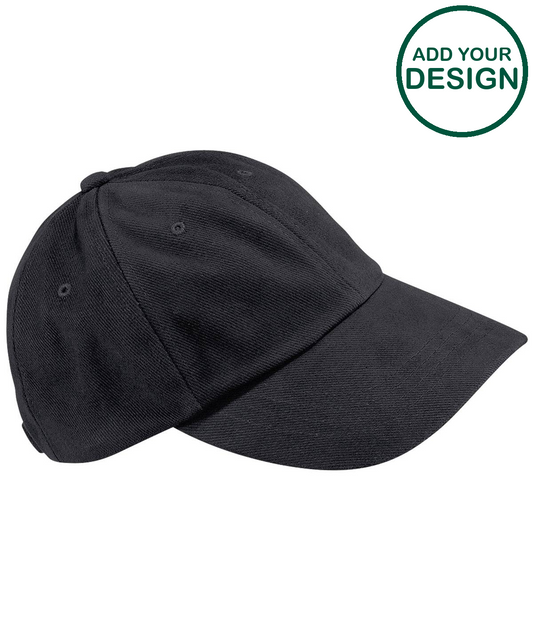 Low-profile heavy brushed cotton cap
