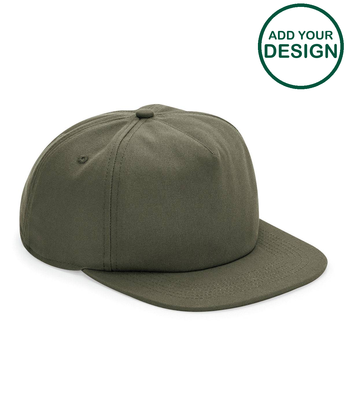 Organic cotton unstructured 5-panel cap