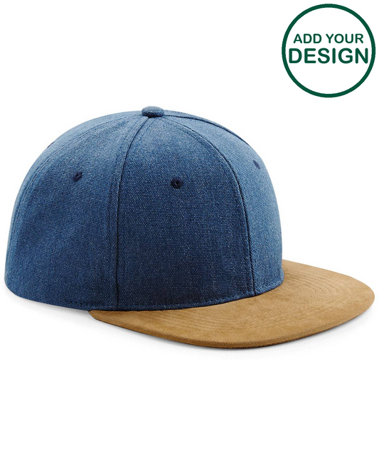 Suede peak snapback