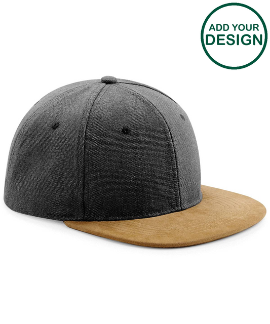 Suede peak snapback