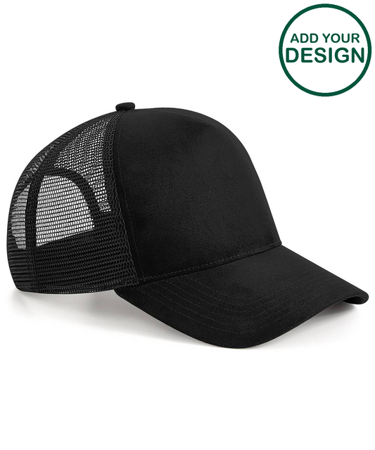 Suede snapback trucker
