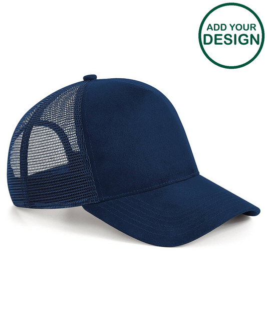 Suede snapback trucker