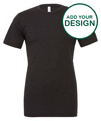 Bella Canvas - T-shirt ras du cou unisexe triblend - Anthracite - Ajoutez votre logo