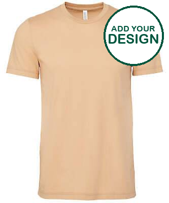 Bella Canvas - T-shirt ras du cou unisexe en jersey - Dune de sable - Ajoutez votre design/logo