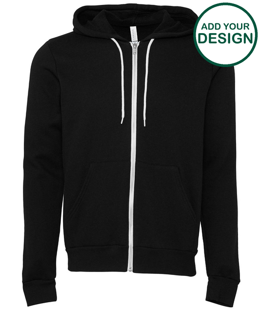 Unisex polycotton fleece full-zip hoodie