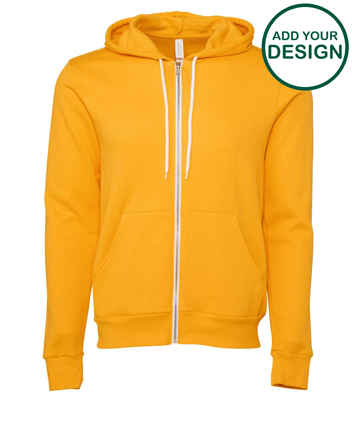 Unisex polycotton fleece full-zip hoodie
