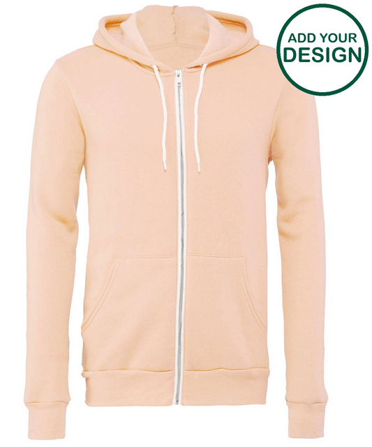 Unisex polycotton fleece full-zip hoodie