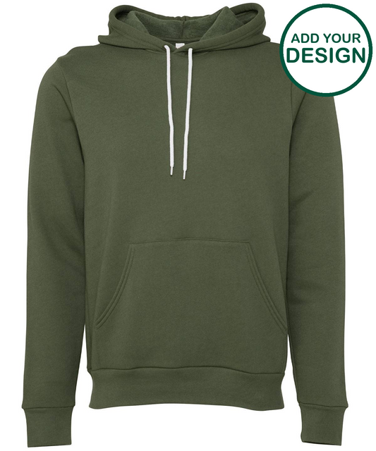 Unisex polycotton fleece pullover hoodie