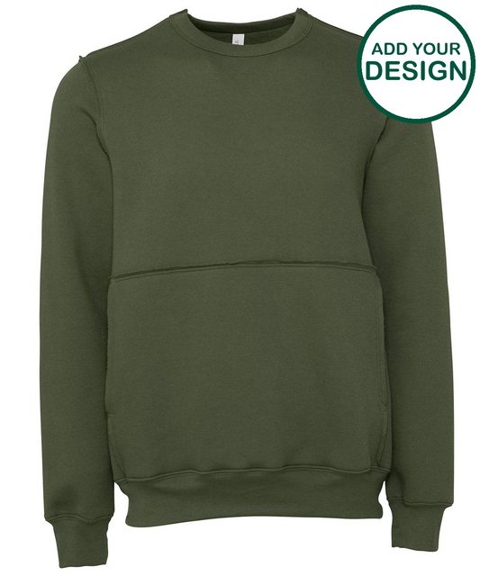 Unisex raw-seam crew pullover