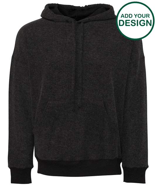 Unisex sueded fleece pullover hoodie