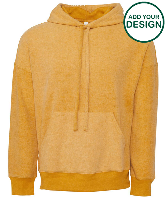 Unisex sueded fleece pullover hoodie