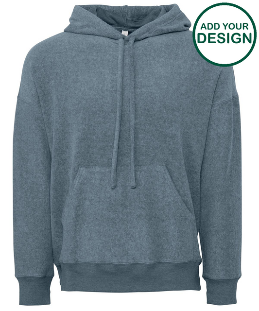 Unisex sueded fleece pullover hoodie