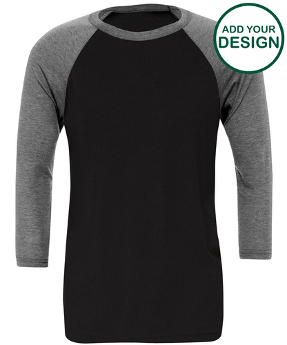 Unisex triblend ¾ sleeve baseball t-shirt