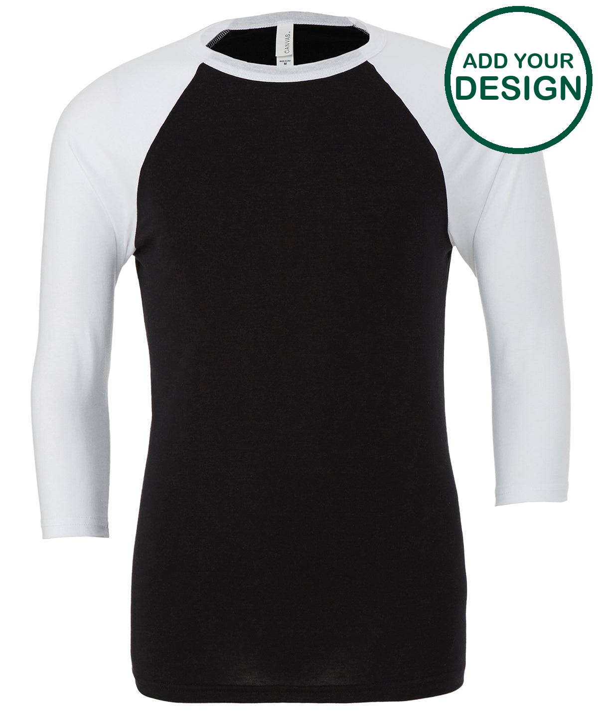 Unisex triblend ¾ sleeve baseball t-shirt