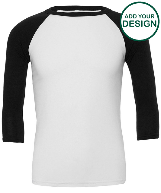 Unisex triblend ¾ sleeve baseball t-shirt