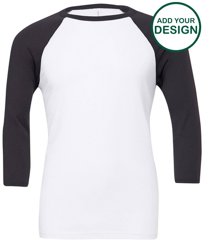 Unisex triblend ¾ sleeve baseball t-shirt