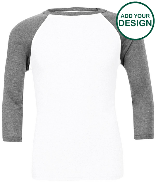Unisex triblend ¾ sleeve baseball t-shirt