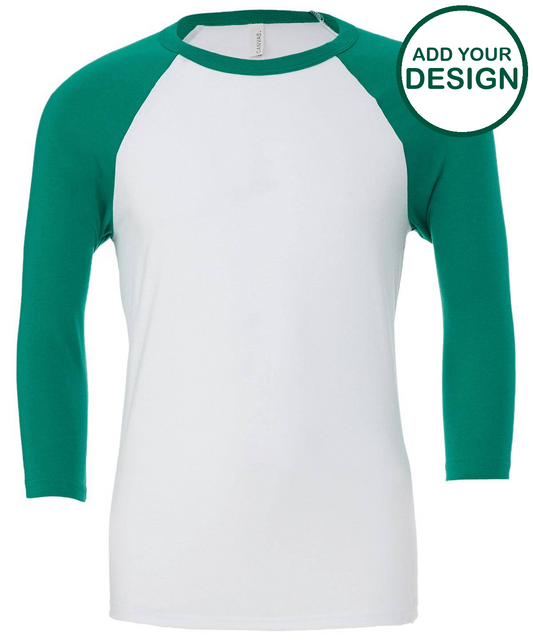Unisex triblend ¾ sleeve baseball t-shirt