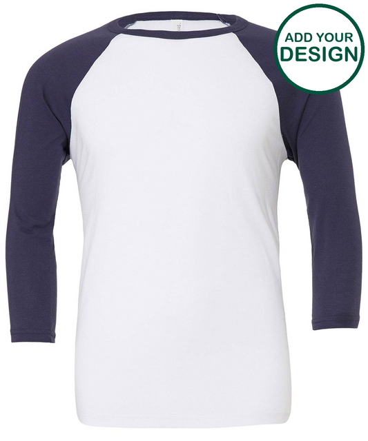 Unisex triblend ¾ sleeve baseball t-shirt