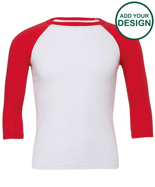 Unisex triblend ¾ sleeve baseball t-shirt