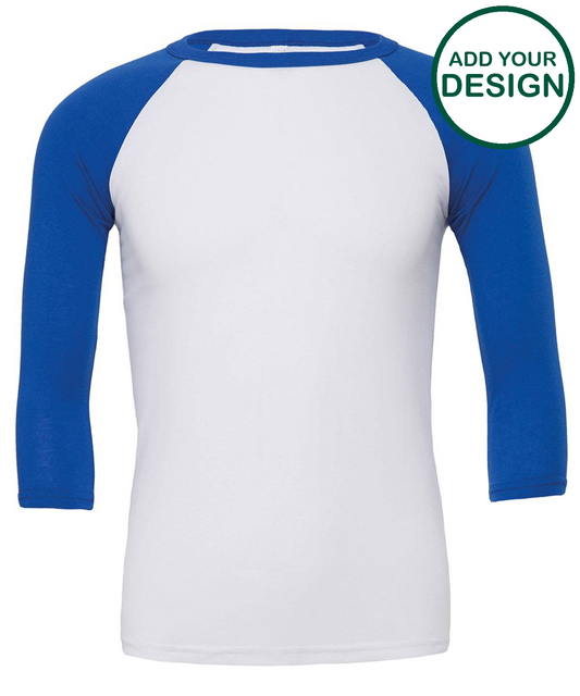 Unisex triblend ¾ sleeve baseball t-shirt