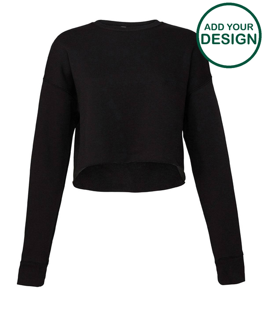 Women's cropped crew fleece