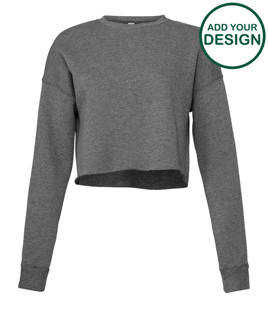 Women's cropped crew fleece