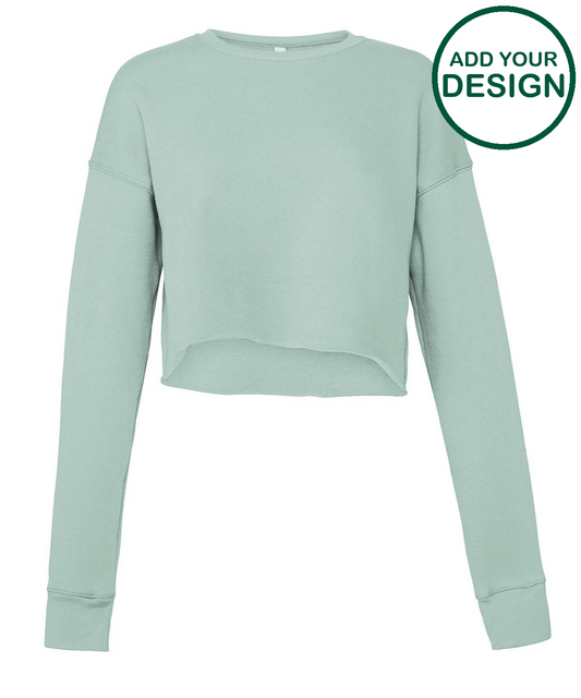 Women's cropped crew fleece
