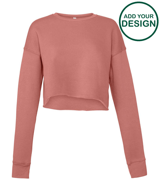 Women's cropped crew fleece