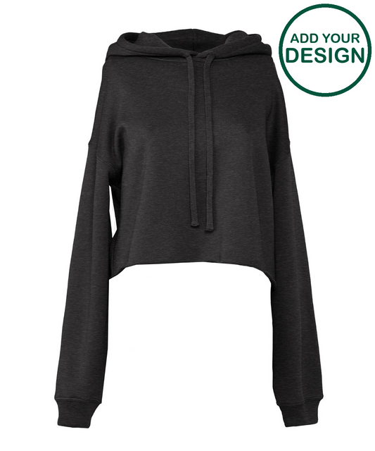Women's cropped fleece hoodie