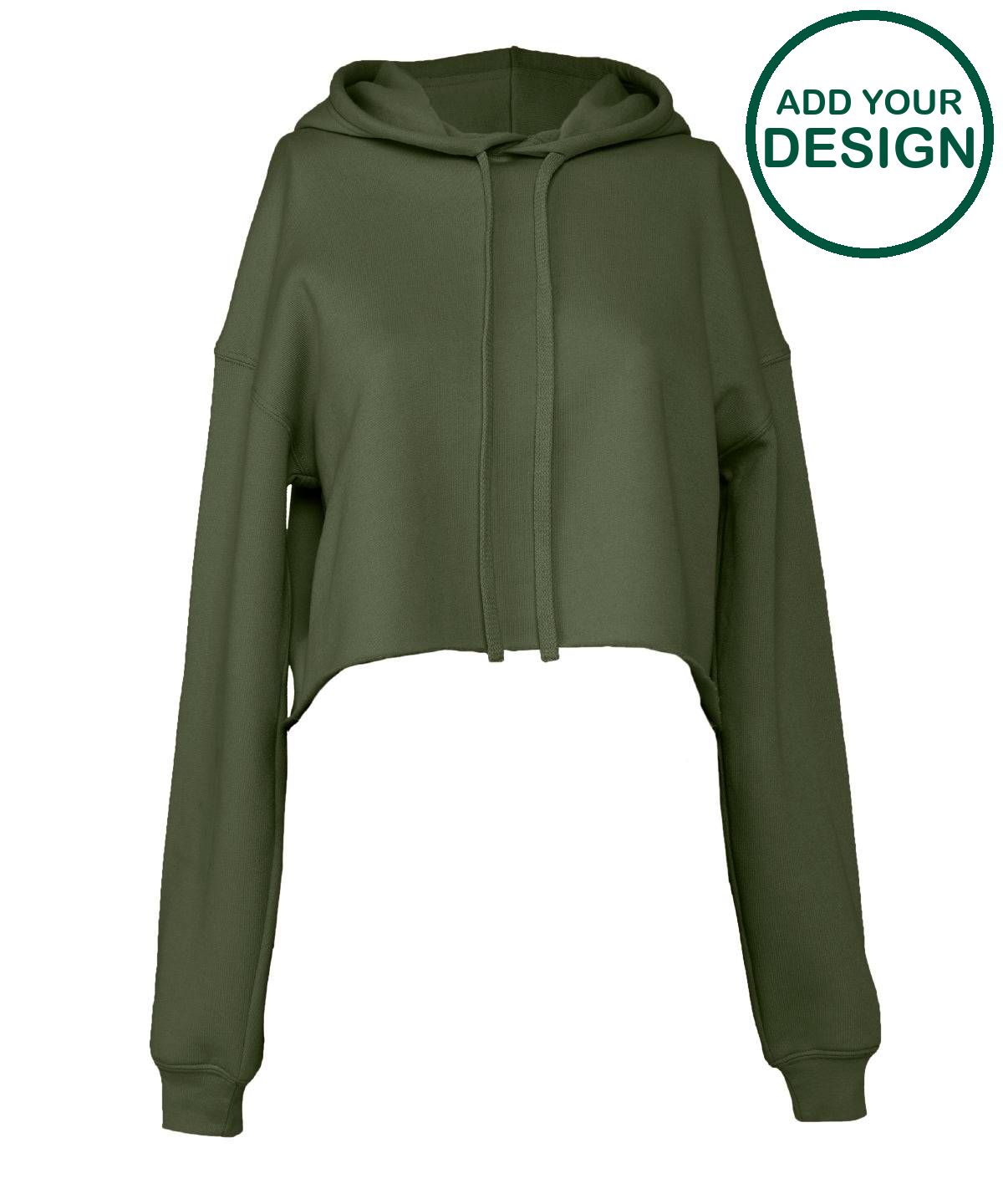Women's cropped fleece hoodie