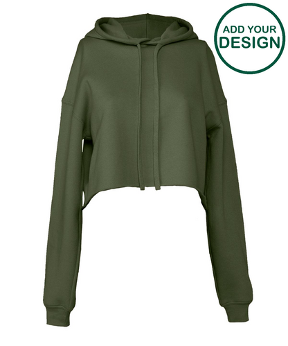 Women's cropped fleece hoodie