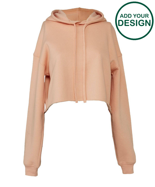 Women's cropped fleece hoodie
