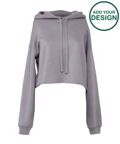 Women's cropped fleece hoodie