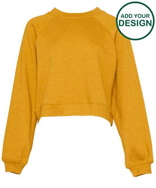 Women's raglan pullover fleece