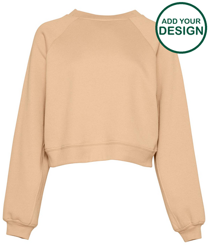 Women's raglan pullover fleece