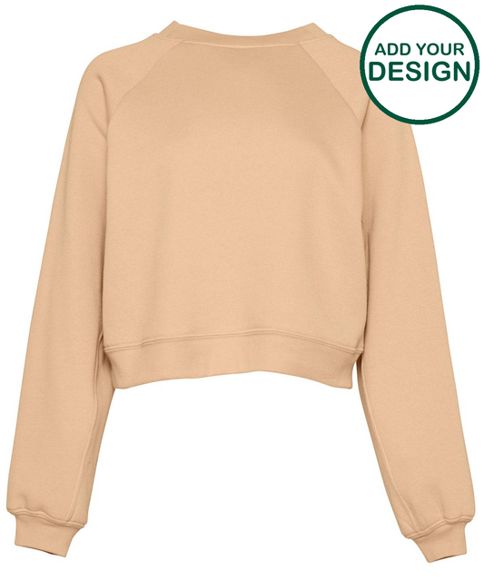 Women's raglan pullover fleece