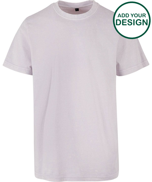 Acid washed round neck tee