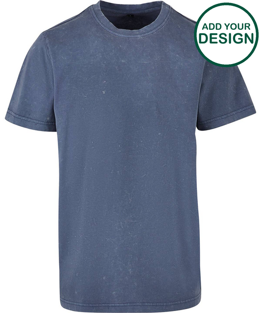 Acid washed round neck tee