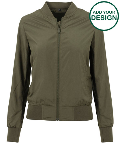 Women's nylon bomber jacket