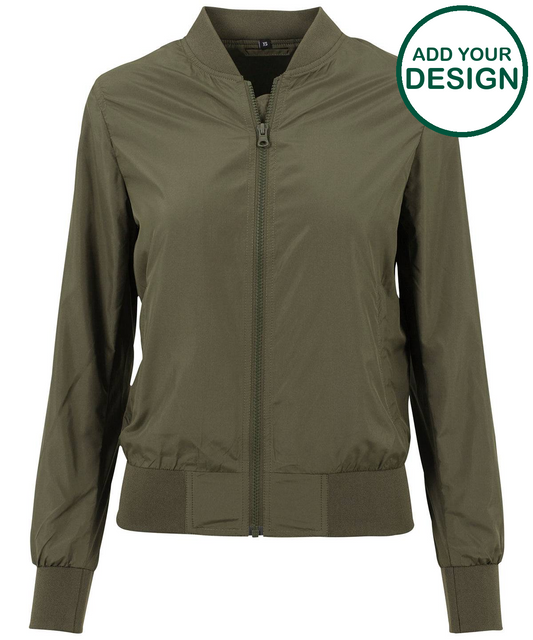 Women's nylon bomber jacket