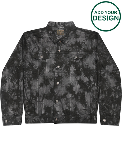 Tie-dye denim jacket